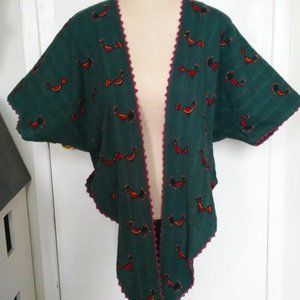Embroidered Bird Cardigan
